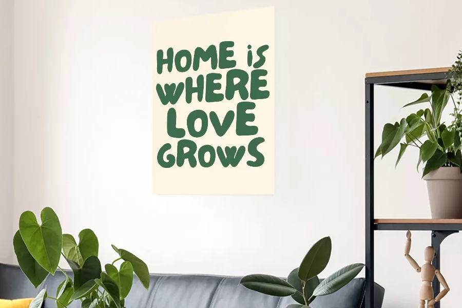 Modern welcome quote wall decor